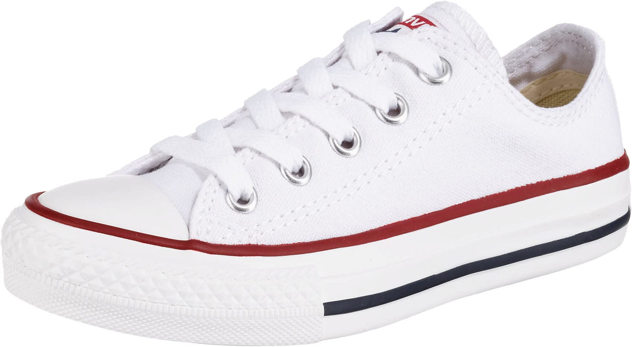 Converse Unisex-Child Chuck Taylor All Star Canvas Low Top Sneaker, Optical White, 4 M US Toddler