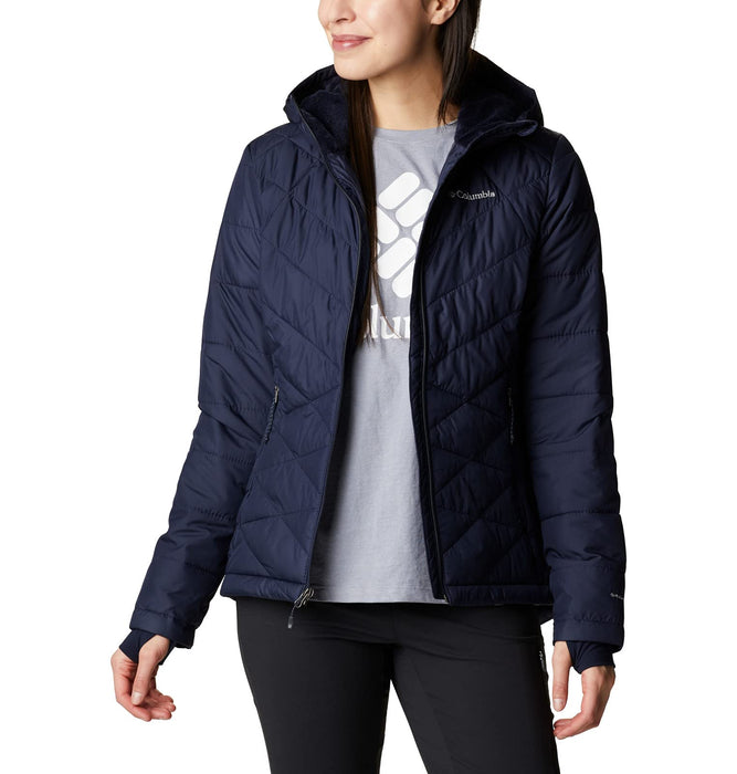 Columbia Women's Heavenly Hooded Jacket,Dark Nocturnal,1X