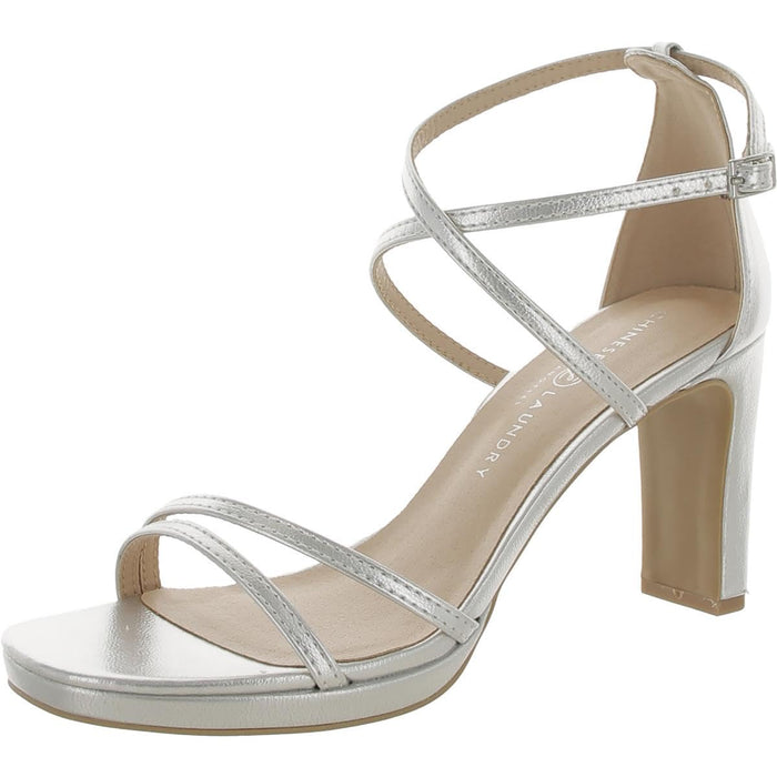 Chinese Laundry Taryn Womens' Metallic Heeled Sandals, Silver, 8.5