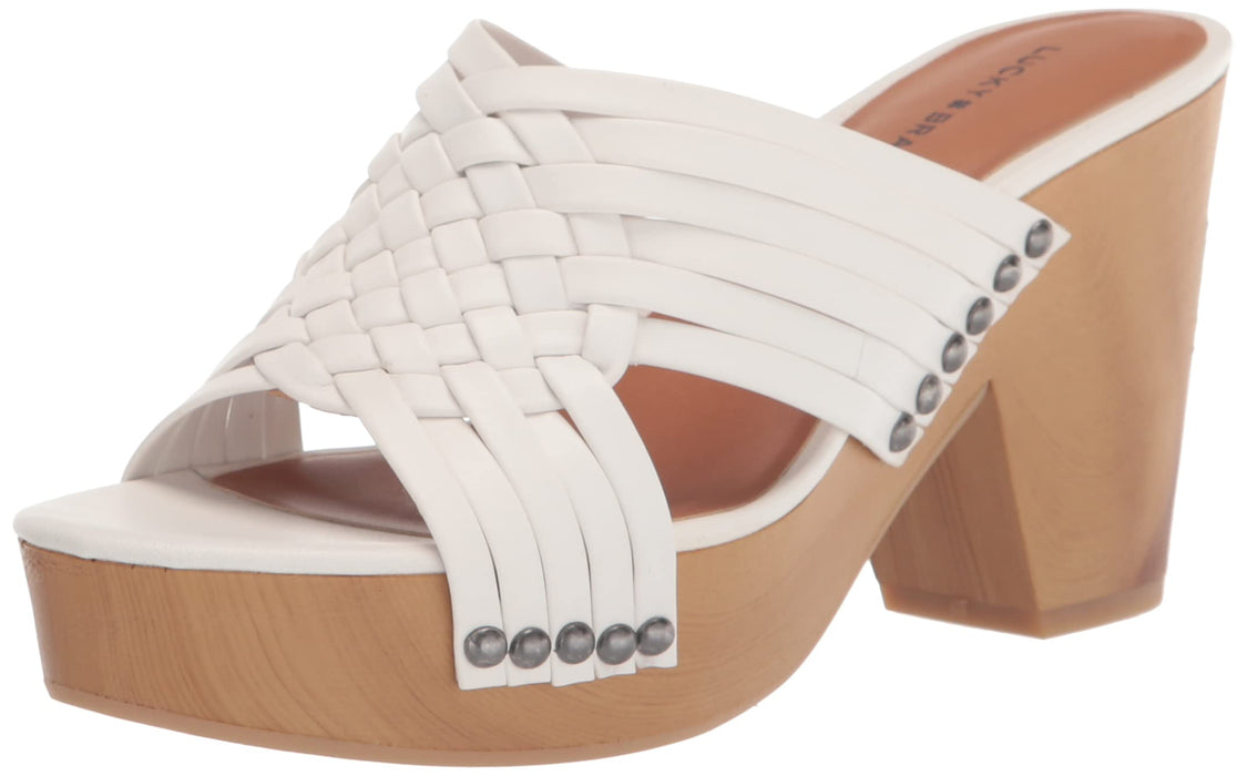 Lucky Brand Women's Tellimi Platform Sandals, White, 9