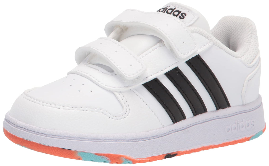 adidas Unisex-Adult Hoops 2.0 K Sneaker, Footwear White/Footwear White/Footwear White, 3 M US