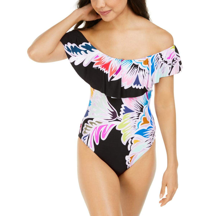Trina Turk Seychelles 1/2 Zip Paddle Suit One-Piece Multi 2XS (US Womens 0)