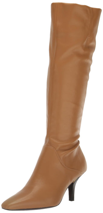 Franco Sarto Women's Lyla Knee High Boots, Camel Brown Leather, 9