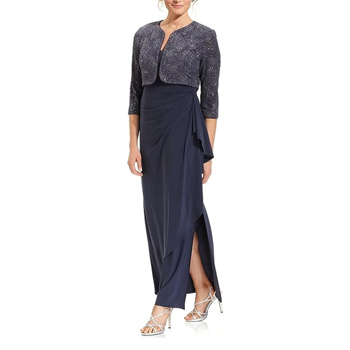 Alex Evenings Women's Empire Waist Bolero Jacket Dress