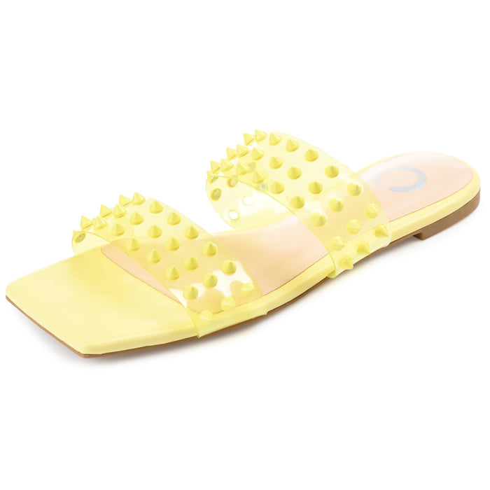 Journee Collection Women's Katari Heeled Sandals, Yellow, 8