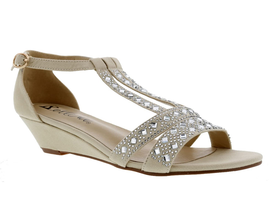 Bellini Laaris Womens' Comfort Wedge T-Strap Sandal