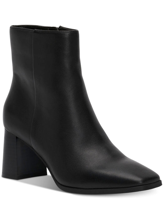INC Womens Dasha Faux Leather Square Toe Booties