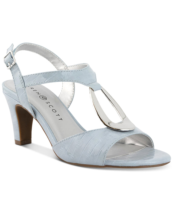 Karen Scott Women's Danee Dress Sandals, Light Blue, 7