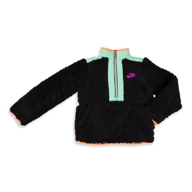 Nike Boys NSW Illuminate Sherpa 1 Jacket (Little Kids) Black 6 Little Kid