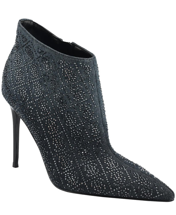 GUESS Womens Fazzie Rhinestone Dressy Booties Black 5 Medium (B,M)