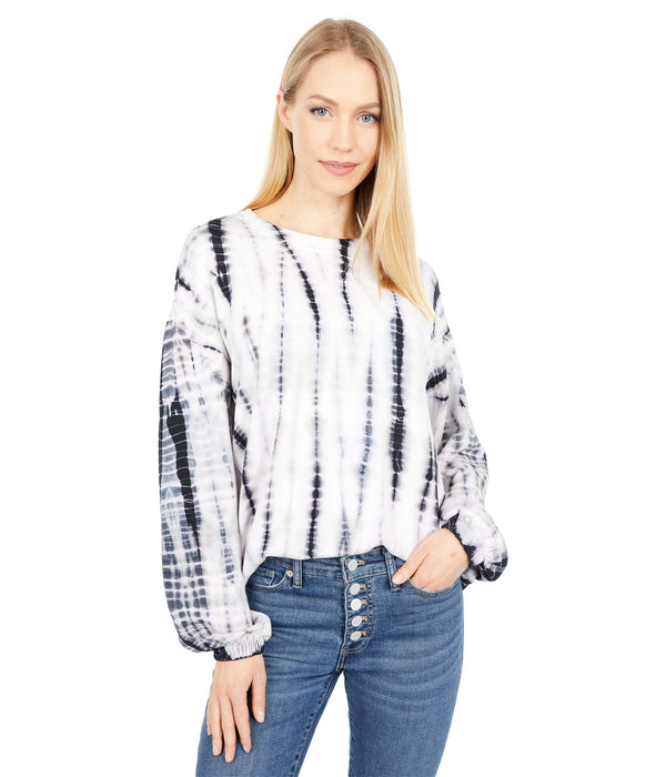 Sanctuary Perfect Sweatshirt Black/Purple Tie-Dye MD (US 8)