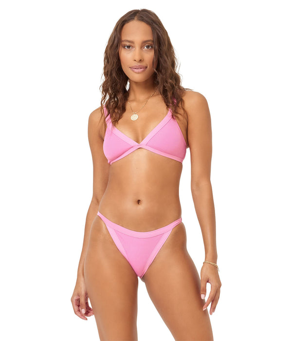 L*Space Farrah Ribbed Top Guava XL (36D)