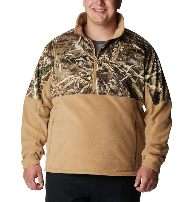 Columbia Men's PHG Fleece Overlay 1/4 Zip, Sahara/Realtree Max5, Large