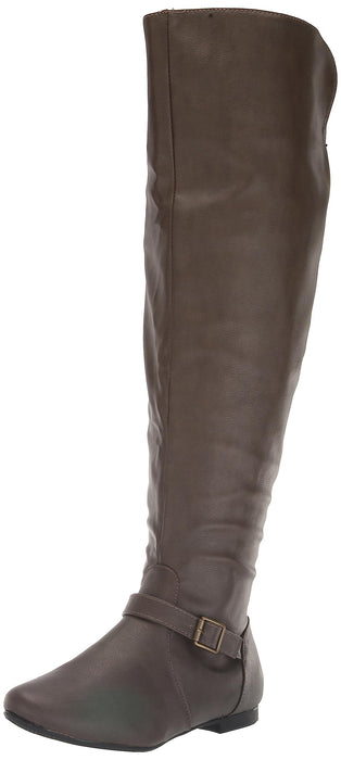 Journee Collection Women's Loft Wide Calf Boots, Taupe, 7.5