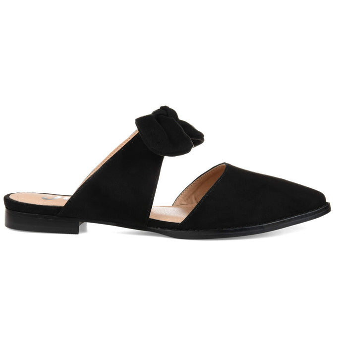 Journee Collection Womens' Telulah Bow Slip on Flat Mules