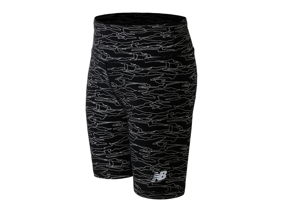 New Balance Girls Printed Performance Bike Shorts Black SM Big Kid