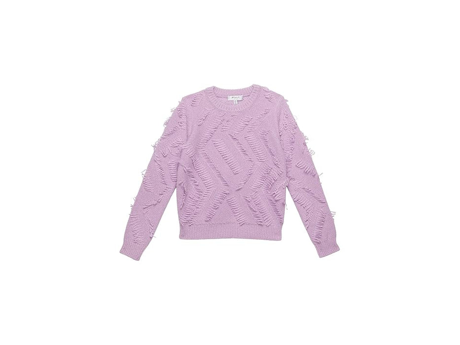 MILLY Girls Loop Fringe Crop Top (Bid Kids) Lilac 7-8 Big Kid