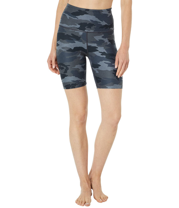 Beyond Yoga Spacedye Printed High Waisted Biker Shorts Silver Mist Camo XS 7