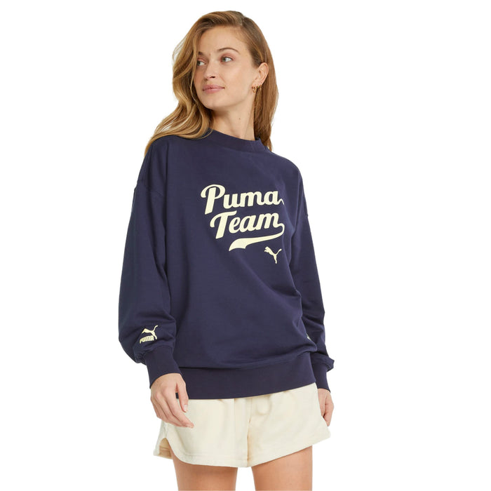 PUMA Team Crew Sweat Peacoat MD