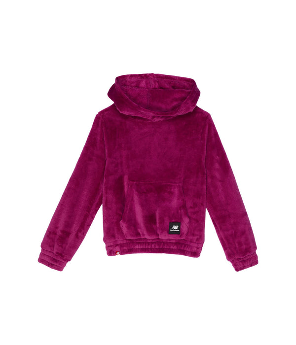 New Balance Girls Core Fuzzy Hoodie (Big Kids) Cosmic Orchid SM (7-8 Big Kid)