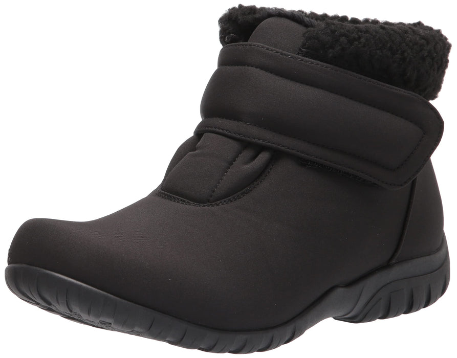 Propet Women's Dani Strap Water Repellent Boots, Black, 7.5 Medium US