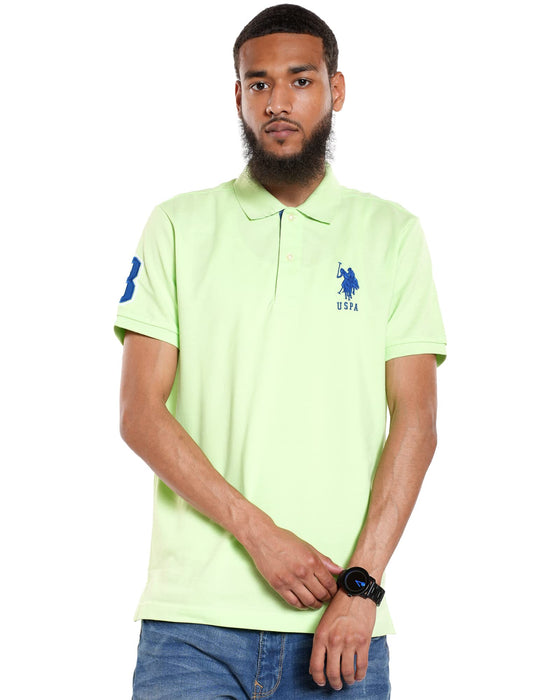 U.S. Polo Assn. Slim Fit Big Horse Polo with Stripe Collar