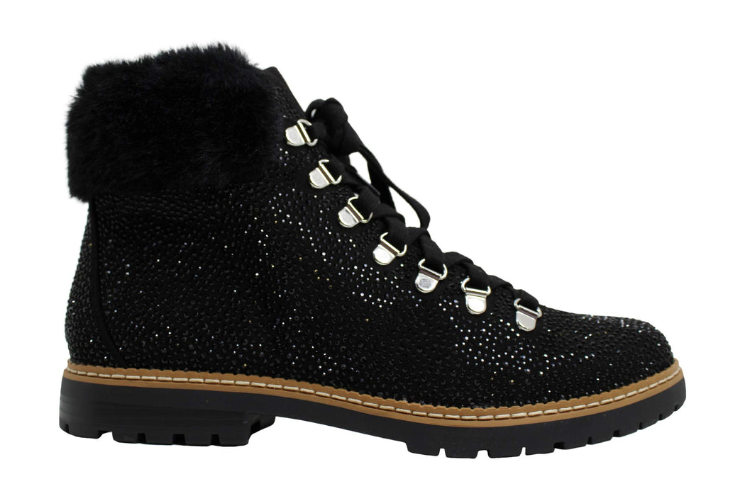 INC Womens' Pravale 3 Embellished Short Lace-Up Boots