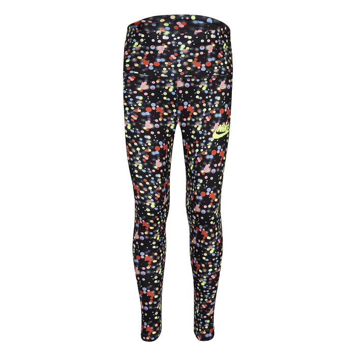 Nike Girls Glow Time Leggings (Little Kids) Black 6X Little Kid
