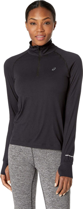 ASICS Womens Thermopolis Long Sleeve 1/2 Zip Performance Black XS (US 4-6)