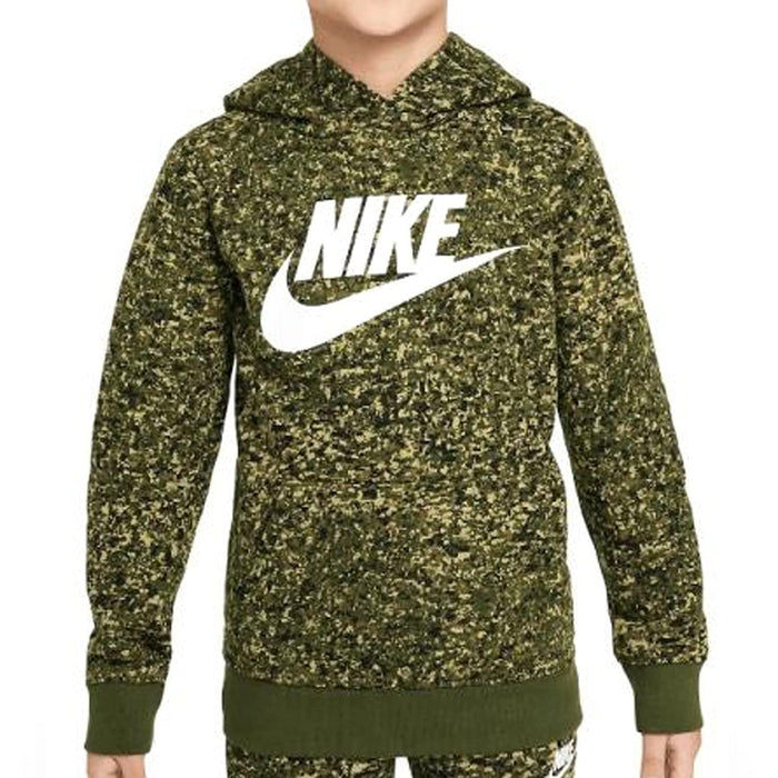 Nike Boys Digi Confetti Pullover Hoodie (Little Kids) Rough Green 4 Little Kid