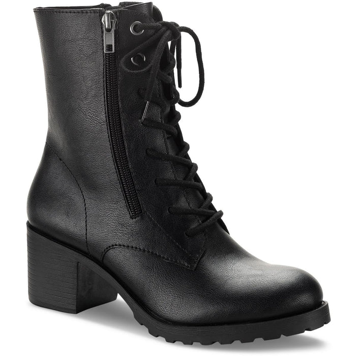 Sun + Stone Womens Sheilaa Combat & Lace-Up Boots