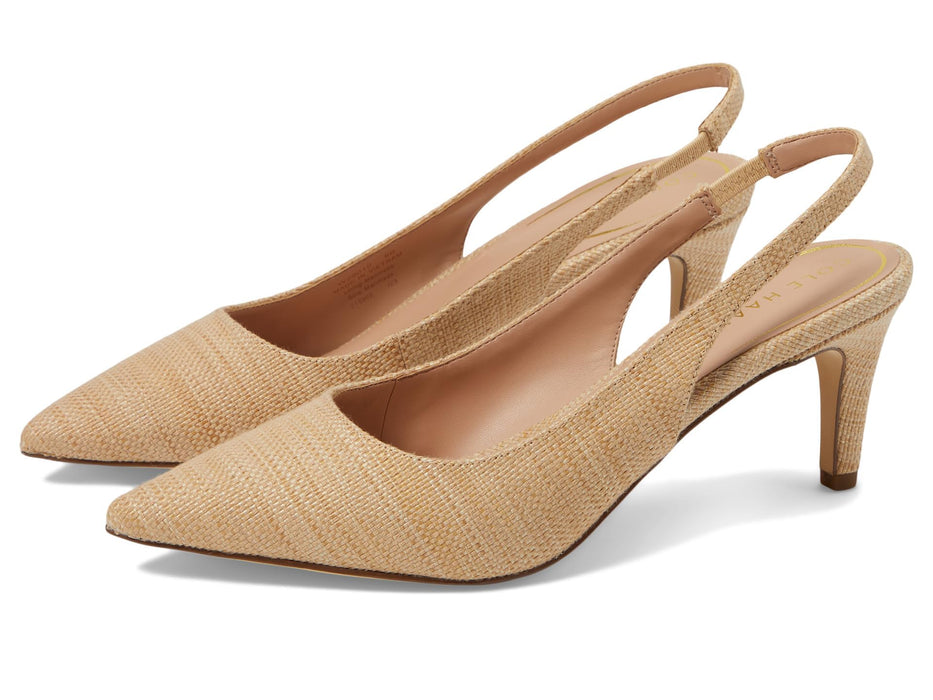 Cole Haan Women's Vandam Sling Pump 65, Natural Raffia, 10