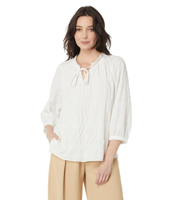 Vince Camuto Split-Neck Raglan Sleeve Blouse New Ivory LG