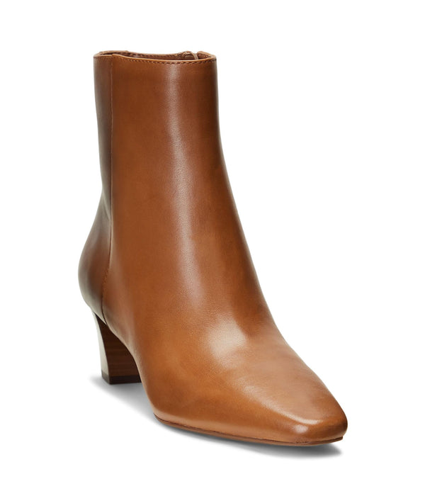 Lauren Ralph Lauren Women's Willa Square-Toe Dress Booties, Deep Saddle Tan, 8