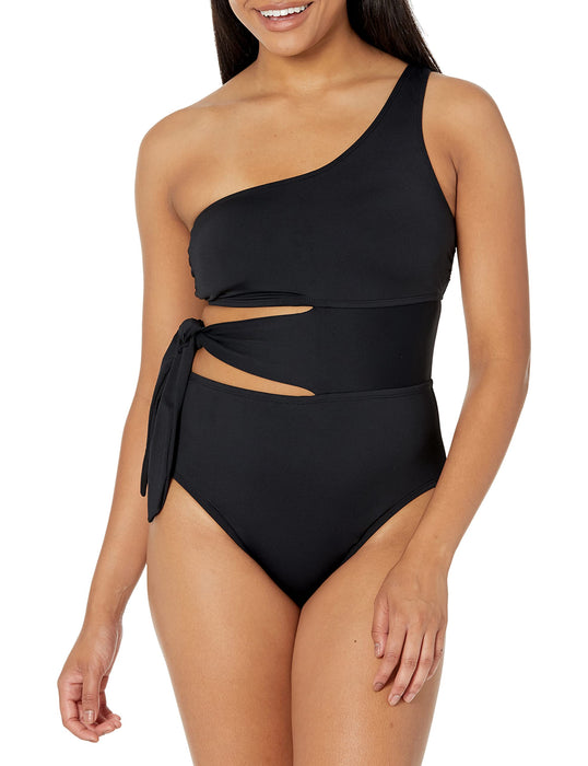 La Blanca Women's Island Goddess One Shoulder Mio One Piece Swimsuit