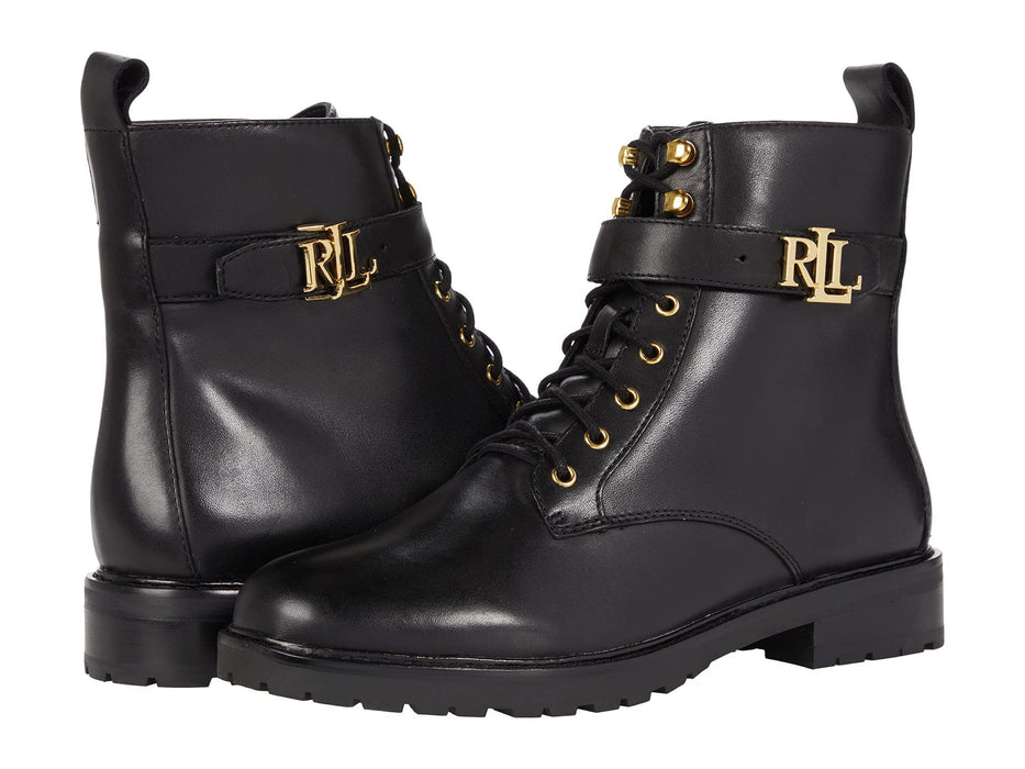 LAUREN Ralph Lauren Elridge Lug Sole Boot Black 5 B (M)