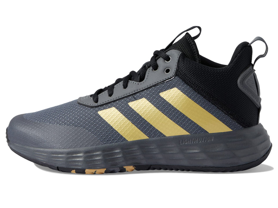 adidas Own The Game 2.0 Basketball Shoe, Grey Five/Matte Gold/Core Black, 2 US Unisex Little Kid