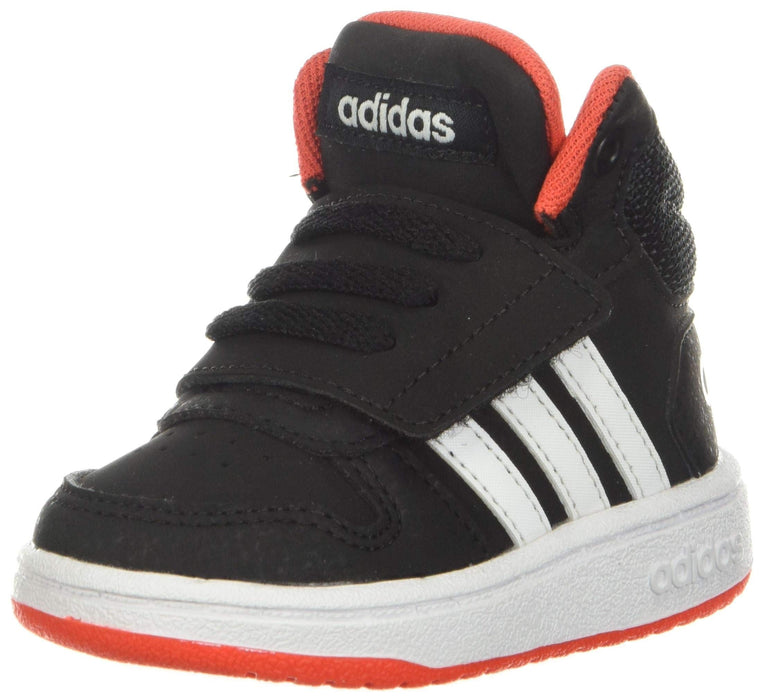 adidas Hoops Mid 2.0 Basketball Shoe, White/Ink/Cloud White, 11 US Unisex Little Kid