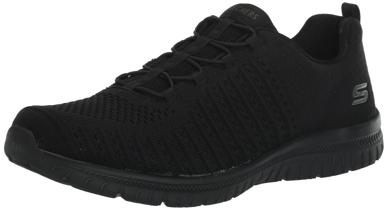 Skechers Women's Virtue Sneakers, Black/Black=bbk, 6