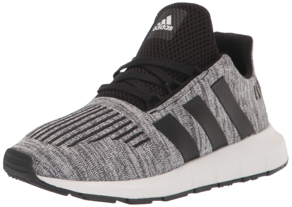 adidas Swift Run Sneaker, Core Black/Core Black/White, 4 US Unisex Big Kid