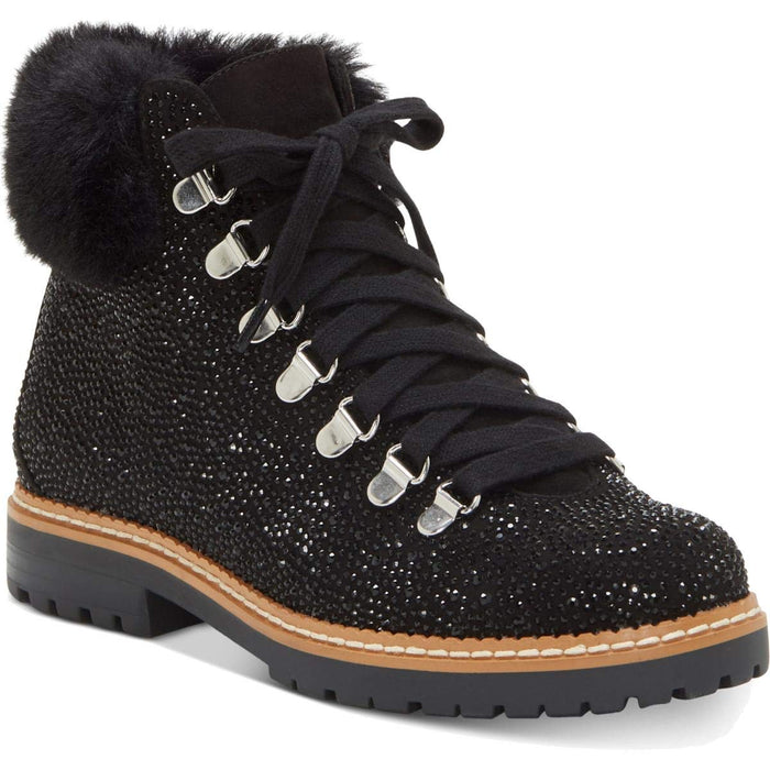 INC Womens' Pravale 3 Embellished Short Lace-Up Boots