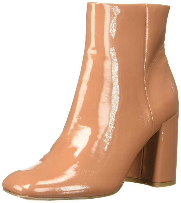 Madden Girl Women's While Ankle Boot, Caramel Patent, 7