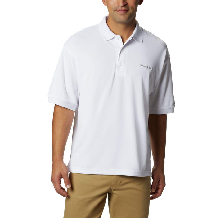 Columbia Men's Perfect Cast Polo Shirt, White, Large