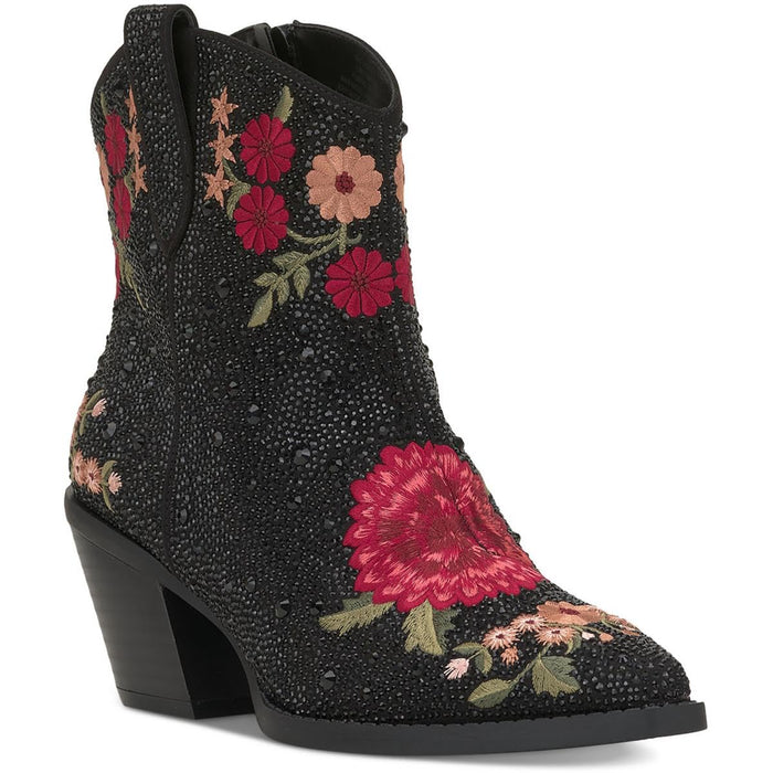 INC Women's Jersey Embellished Cowboy Booties