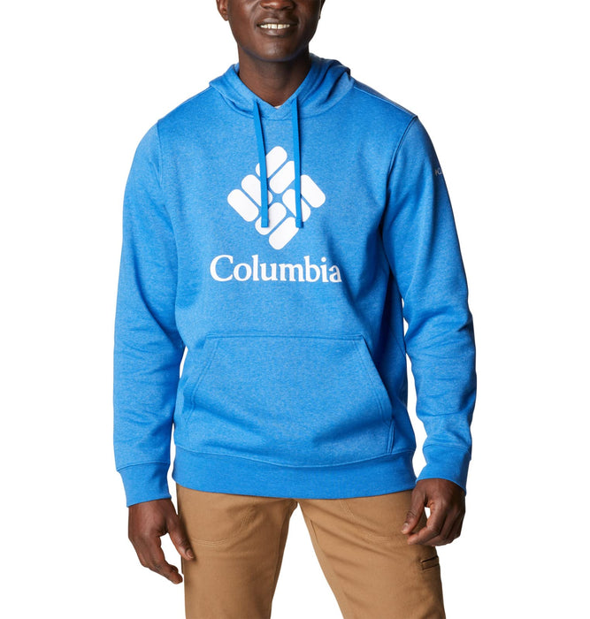 Columbia Men's Trek Hoodie, Bright Indigo Heather/CSC Stacked Logo, Small