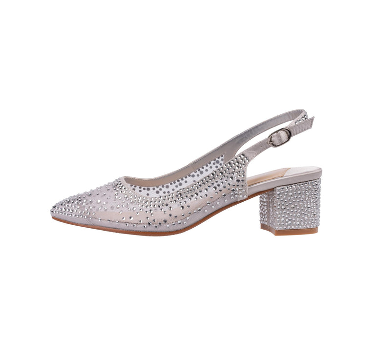 Ninety Union Lady Couture Demi Rhinestone Mesh Slingback