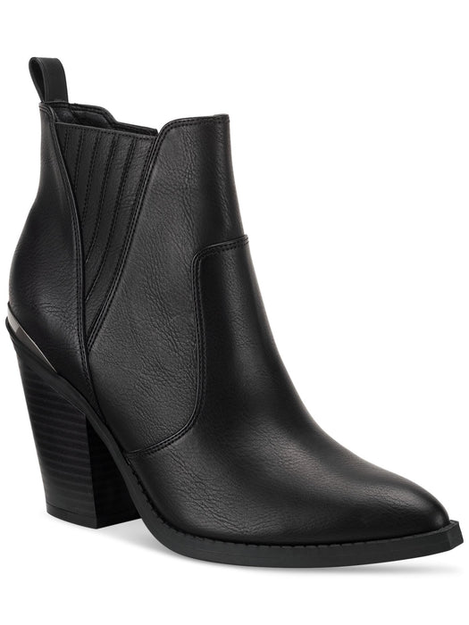 Sun + Stone Women's Abiigail Ankle Boots, Black Smooth, 8