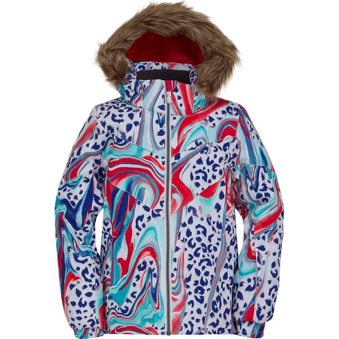 Spyder Kids Girls Lola Jacket (Toddler/Little Kids) Marbled 7 Little Kid