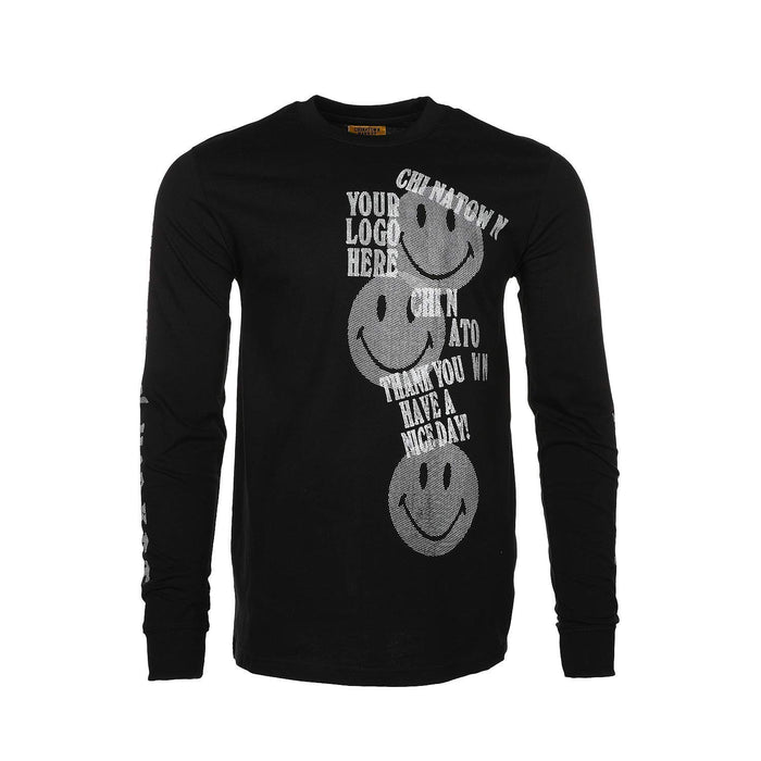 Chinatown Market Print Gun Long Sleeve Black 2XL
