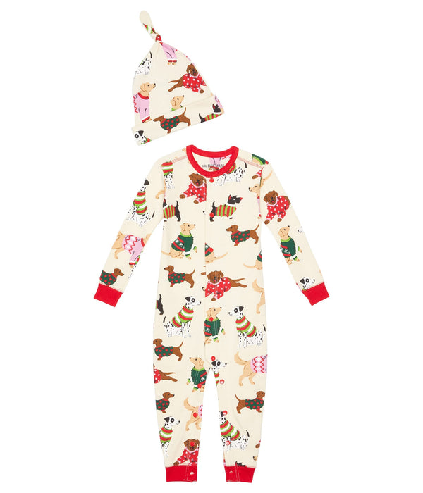 Hatley Baby Christmas Coverall Set Natural 12 to 18 Months